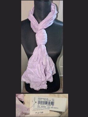 NWT Lands End Orchid Bloom Floral Womens Scarf - Cotton